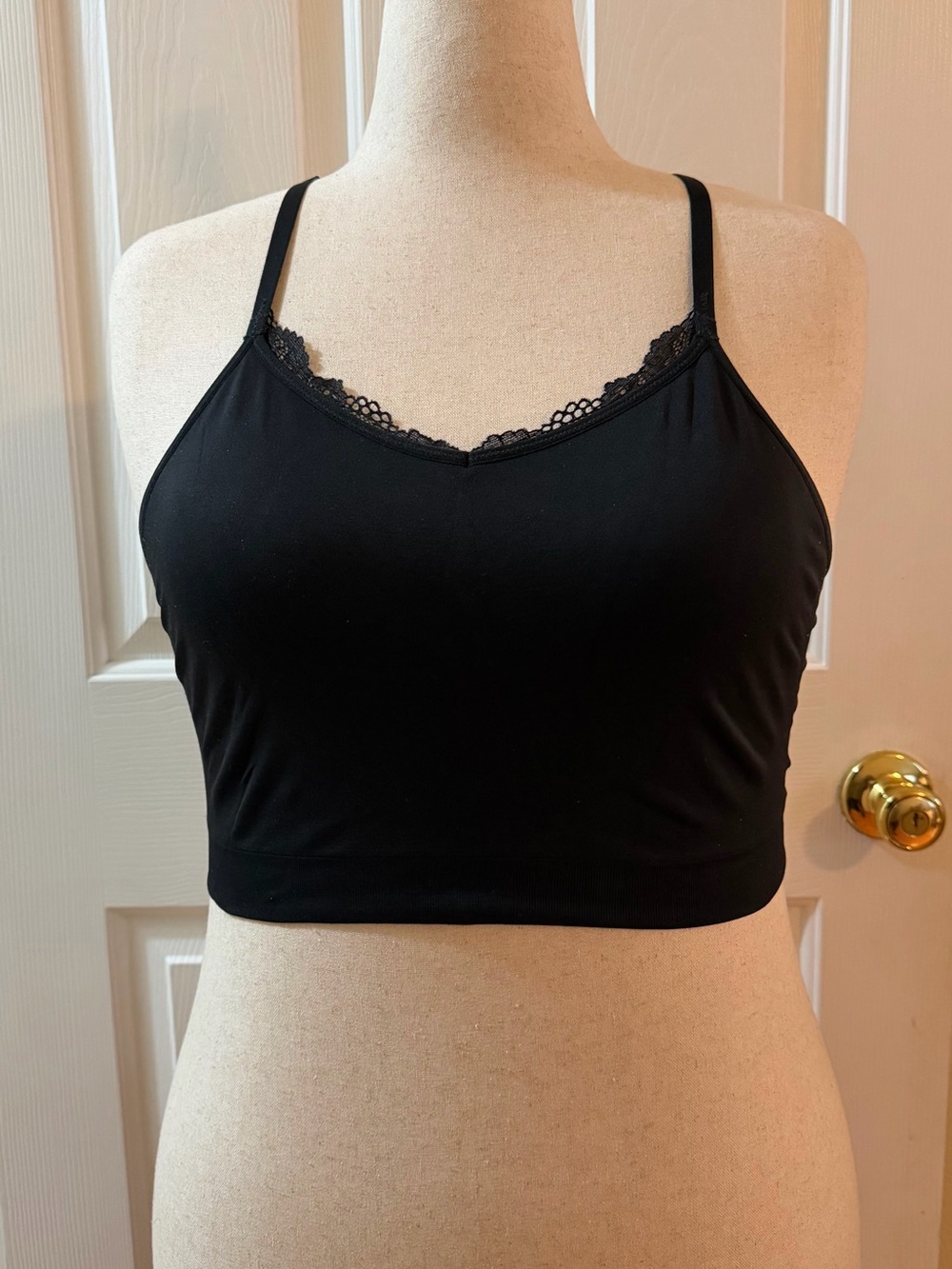 Lane Bryant Cacique Black Lace Back Bralette Bra 18/20